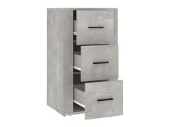 Aparador de madera contrachapada gris hormigón 40x33x70 cm ES75247