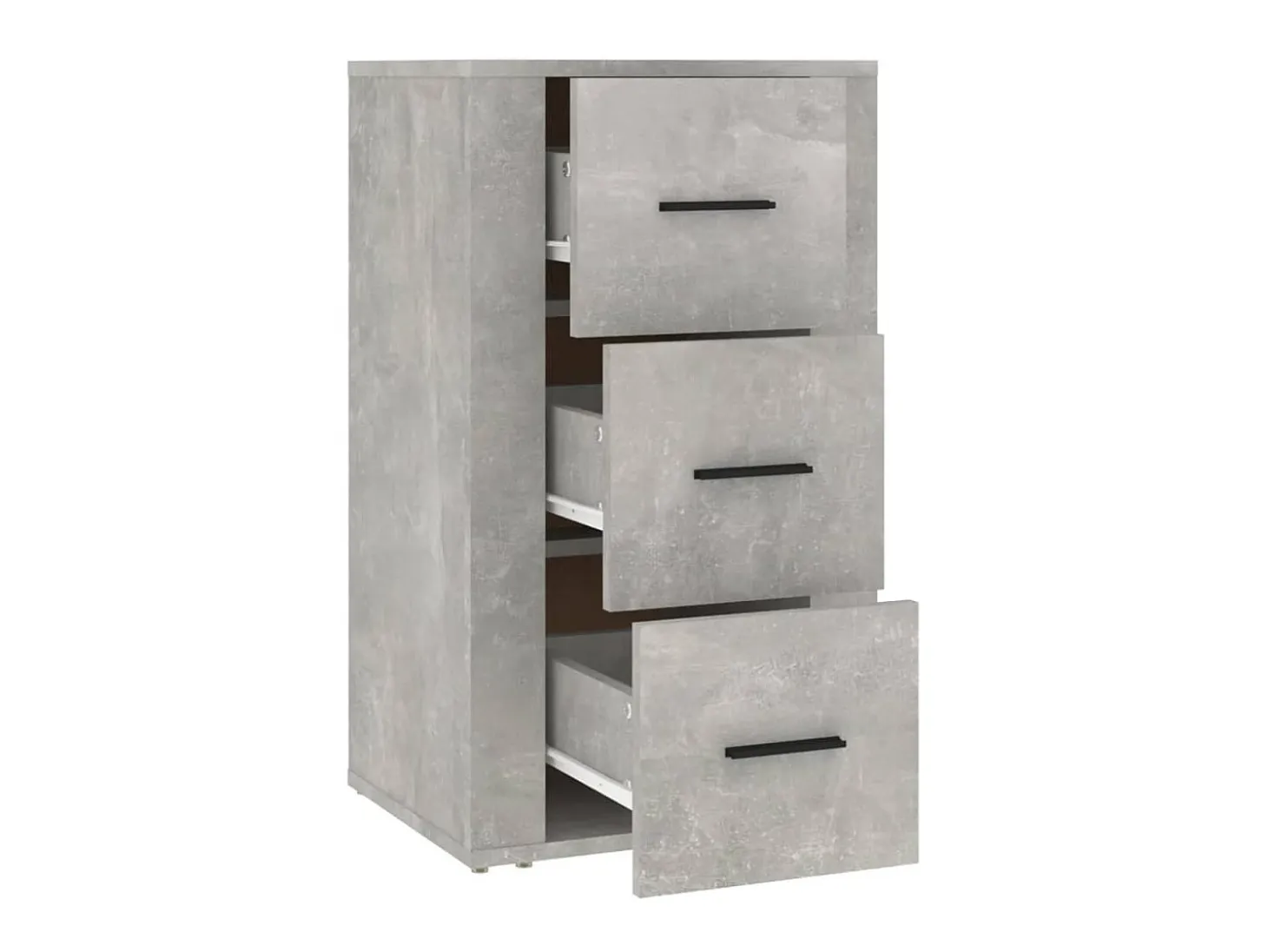 Aparador de madera contrachapada gris hormigón 40x33x70 cm ES75247
