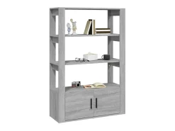 Aparador de madera contrachapada gris Sonoma 80x30x119,5 cm ES84490