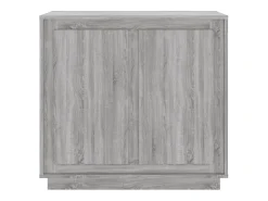 Aparador de madera contrachapada gris Sonoma 80x34x75 cm