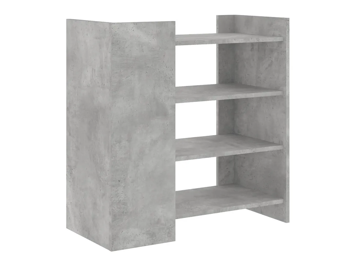 Aparador de madera contrachapada gris hormigón 73,5x35x75 cm