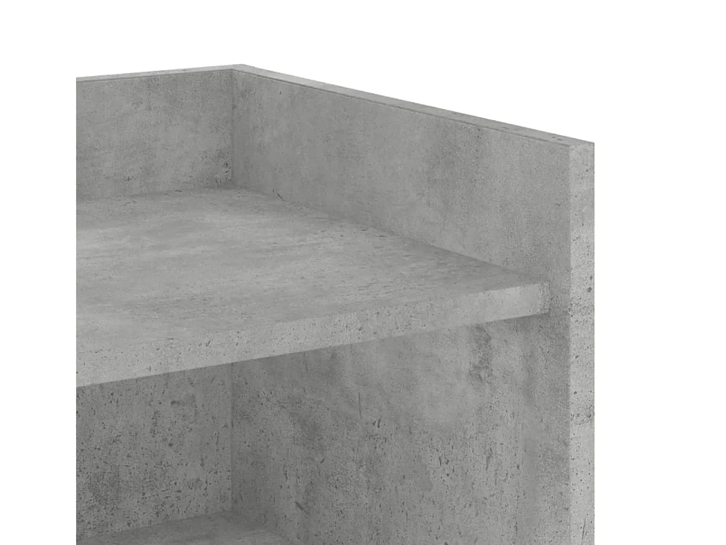 Aparador de madera contrachapada gris hormigón 73,5x35x75 cm