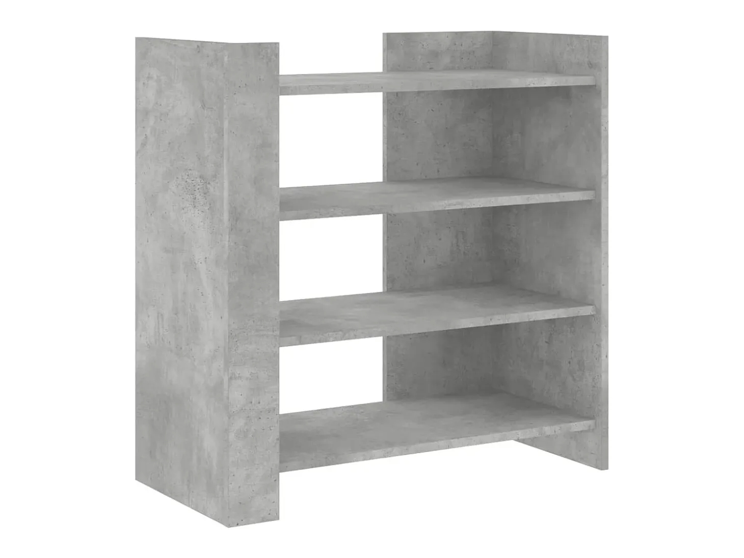 Aparador de madera contrachapada gris hormigón 73,5x35x75 cm