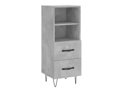 Aparador de madera contrachapada gris hormigón 34,5x34x90 cm ES36967