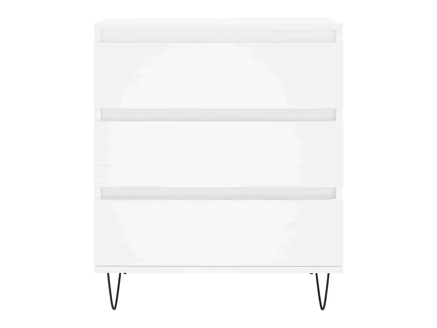 Aparador de madera contrachapada blanco 60x35x70 cm