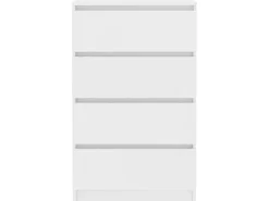 Aparador de madera contrachapada blanco 60x35x98,5 cm ES85725