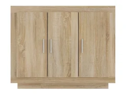 Aparador de madera contrachapada color roble Sonoma 92x35x75 cm