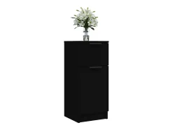 Aparador de madera contrachapada negro 30x30x70 cm ES978694