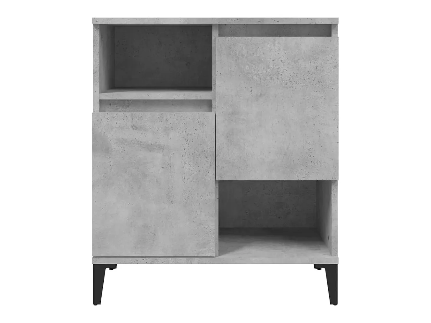 Aparador de madera contrachapada gris hormigón 60x35x70 cm