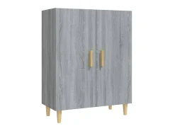 Aparador de madera contrachapada gris Sonoma 70x34x90 cm ES79400