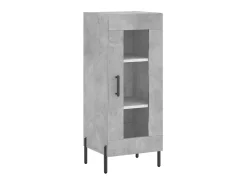 Aparador de madera contrachapada gris hormigón 34,5x34x180 cm ES22158