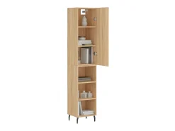 Aparador de madera contrachapada roble Sonoma 34,5x34x180 cm ES61134