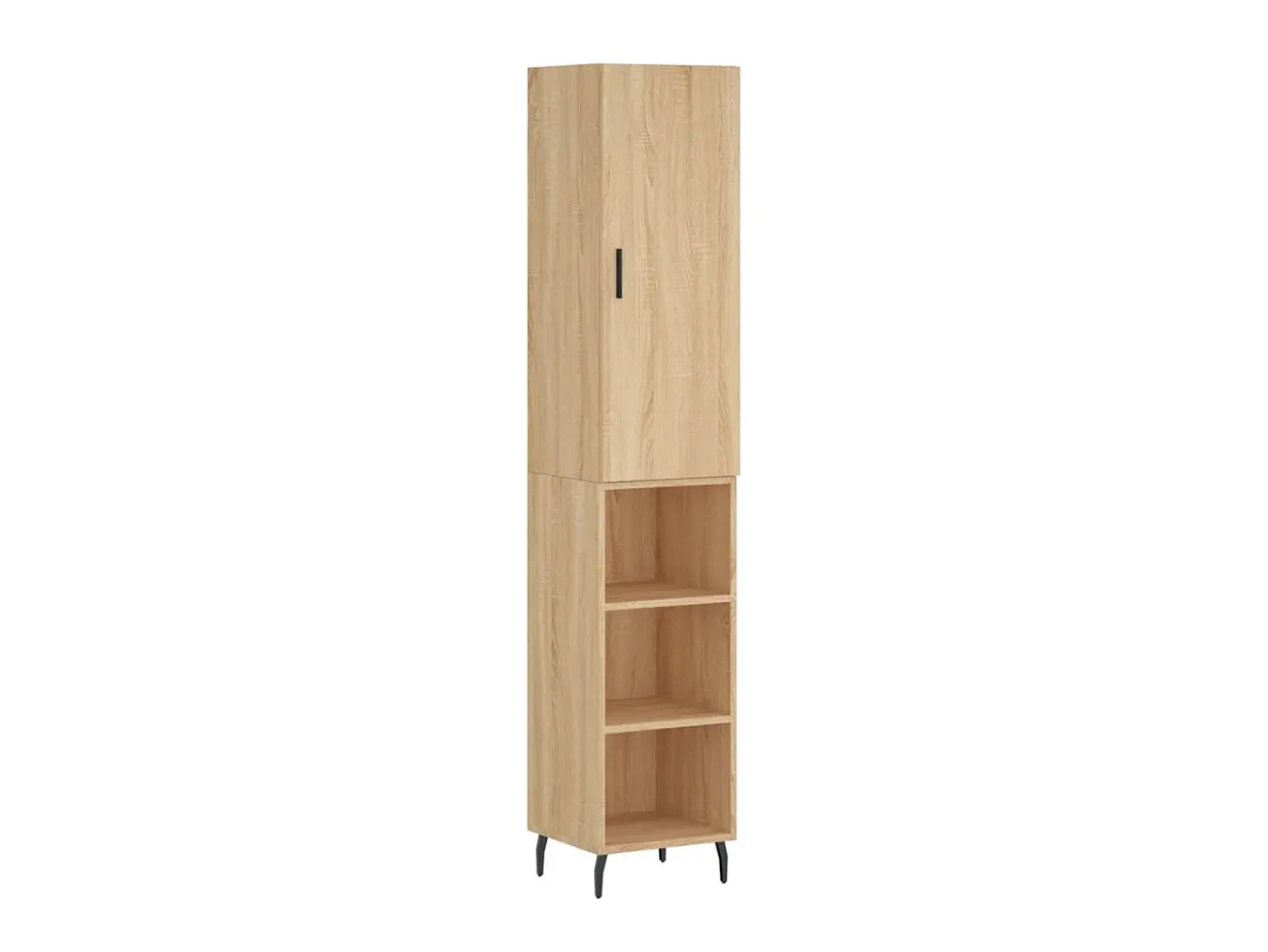 Aparador de madera contrachapada roble Sonoma 34,5x34x180 cm ES61134