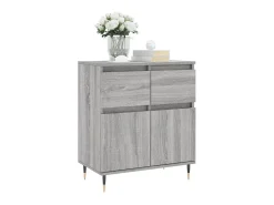 Aparador de madera contrachapada gris Sonoma 60x35x70 cm ES74220