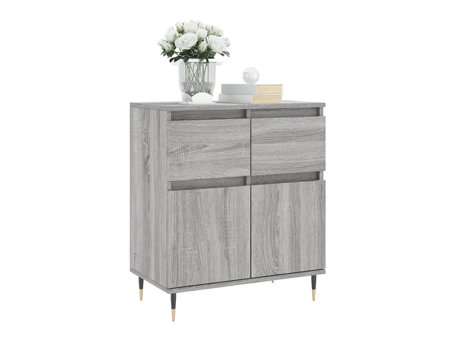 Aparador de madera contrachapada gris Sonoma 60x35x70 cm ES74220