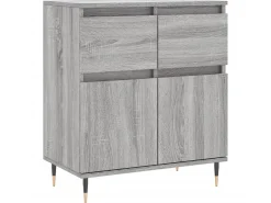 Aparador de madera contrachapada gris Sonoma 60x35x70 cm ES74220