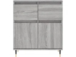 Aparador de madera contrachapada gris Sonoma 60x35x70 cm ES74220