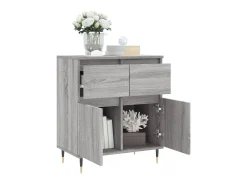 Aparador de madera contrachapada gris Sonoma 60x35x70 cm ES74220