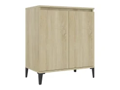 Aparador de madera contrachapada color roble Sonoma 60x35x70 cm ES76952