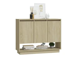 Aparador de madera contrachapada roble Sonoma 97x31x75 cm
