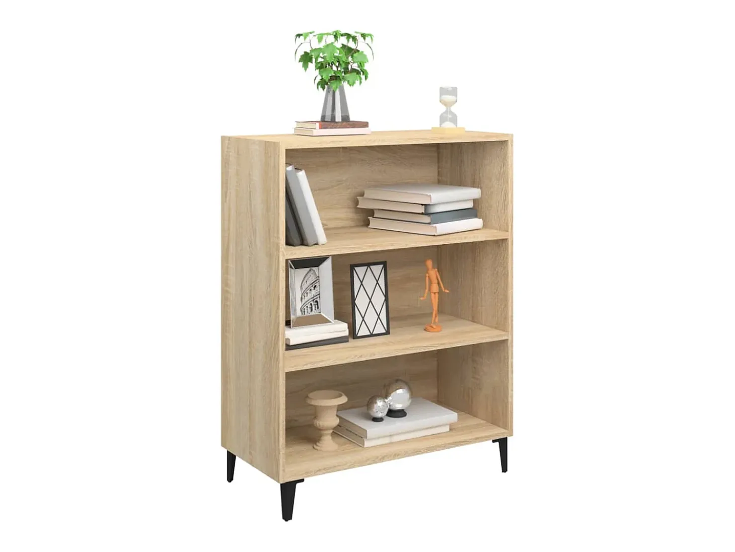 Aparador de madera contrachapada roble Sonoma 69,5x32,5x90 cm ES381641