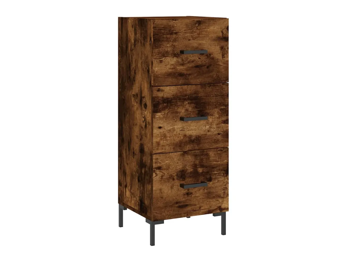 Aparador de madera contrachapada roble ahumado 34,5x34x180 cm ES74750