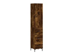 Aparador de madera contrachapada roble ahumado 34,5x34x180 cm ES74750
