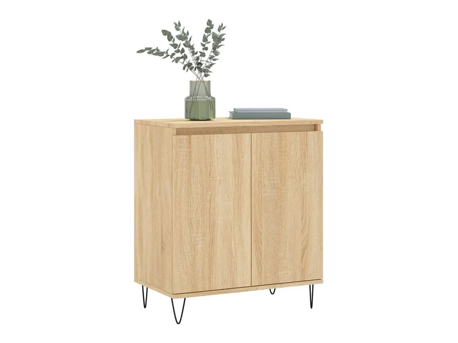 Aparador de madera contrachapada roble Sonoma 60x35x70 cm ES79848