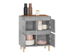 Aparador de madera contrachapada gris hormigón 60x35x70 cm