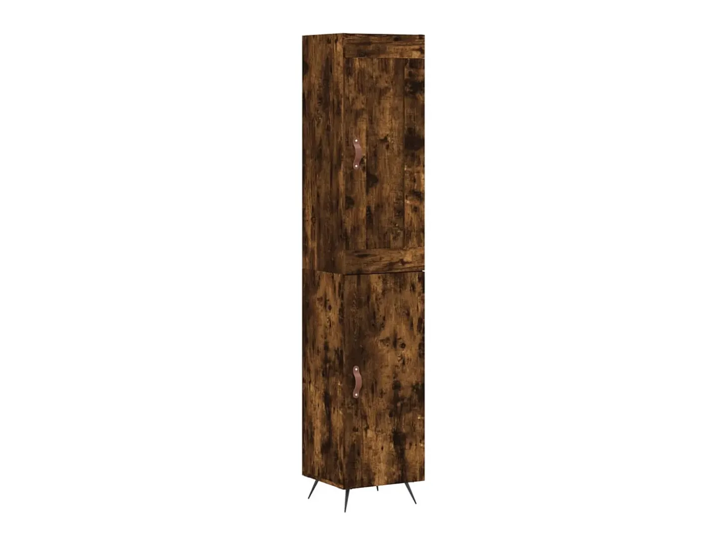 Aparador de madera contrachapada roble ahumado 34,5x34x180 cm ES22273