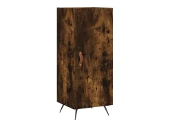 Aparador de madera contrachapada roble ahumado 34,5x34x180 cm ES22273