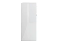 Aparador de madera contrachapada blanco brillante 88x30x70 cm