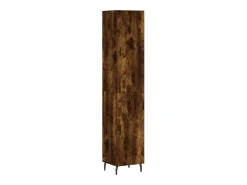 Aparador de madera contrachapada roble ahumado 34,5x34x180 cm ES47461