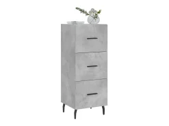 Aparador de madera contrachapada gris hormigón 34,5x34x90 cm ES33690