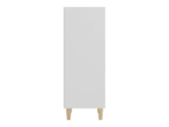 Aparador de madera contrachapada blanco 34,5x32,5x90 cm