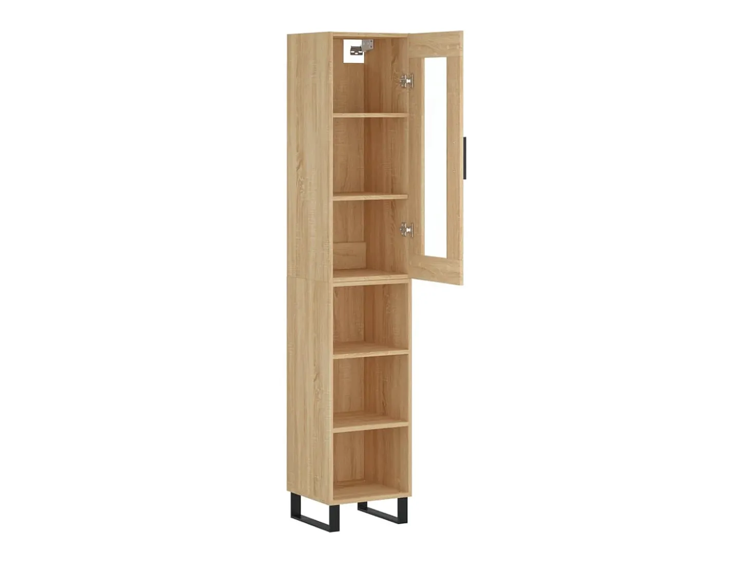 Aparador de madera contrachapada roble Sonoma 34,5x34x180 cm