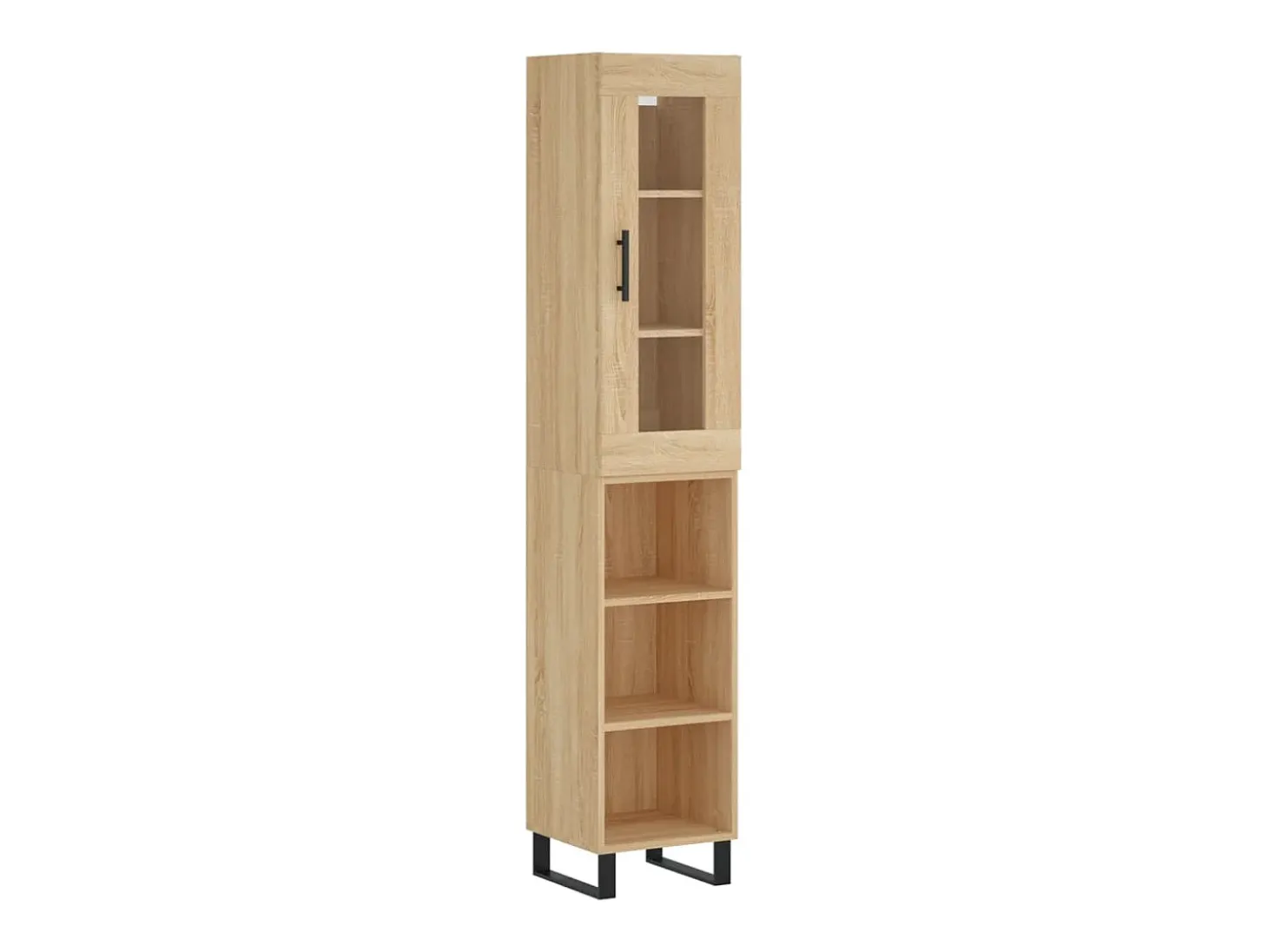 Aparador de madera contrachapada roble Sonoma 34,5x34x180 cm