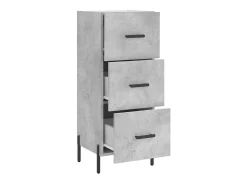 Aparador de madera contrachapada gris hormigón 34,5x34x90 cm ES64997