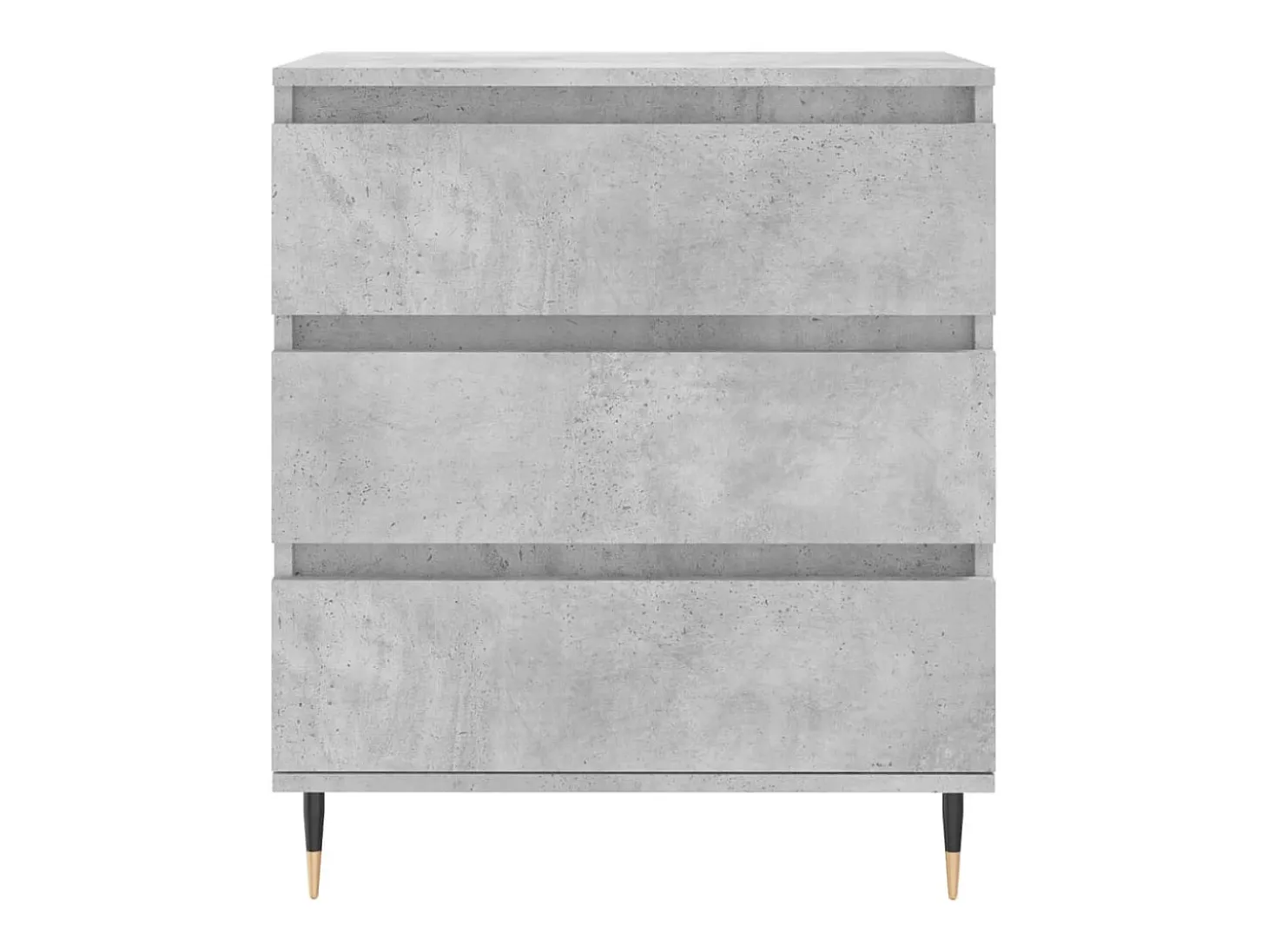 Aparador de madera contrachapada gris hormigón 60x35x70 cm