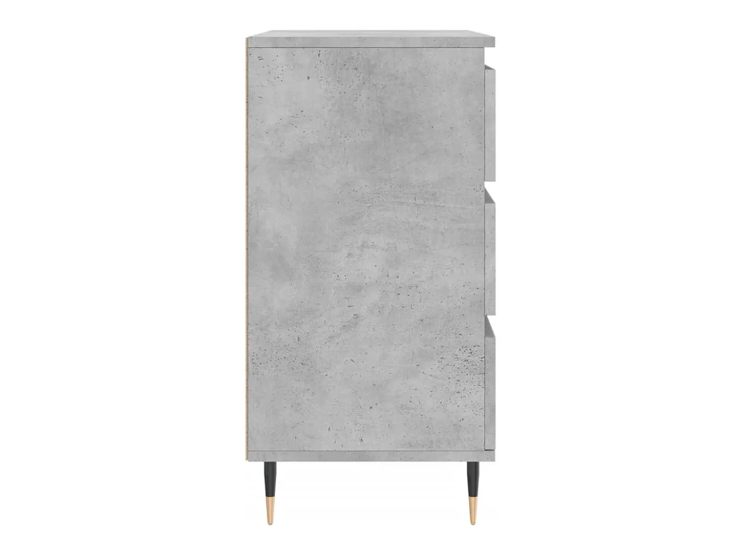Aparador de madera contrachapada gris hormigón 60x35x70 cm
