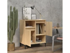 Aparador de madera contrachapada roble Sonoma 60x35x70 cm ES43123
