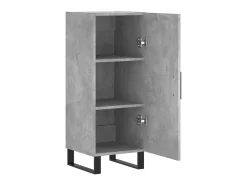 Aparador de madera contrachapada gris hormigón 34,5x34x90 cm ES68552