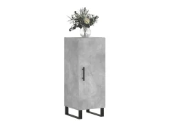 Aparador de madera contrachapada gris hormigón 34,5x34x90 cm ES68552