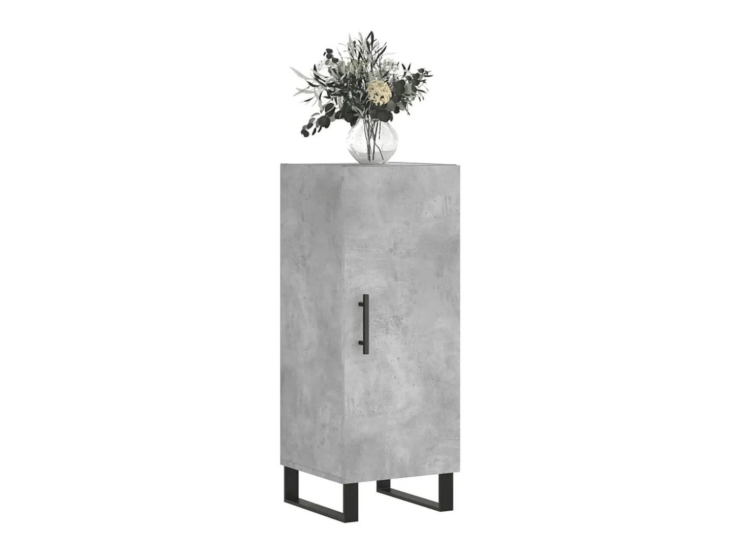 Aparador de madera contrachapada gris hormigón 34,5x34x90 cm ES68552