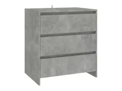 Aparador de madera contrachapada gris hormigón 70x41x75 cm ES36194