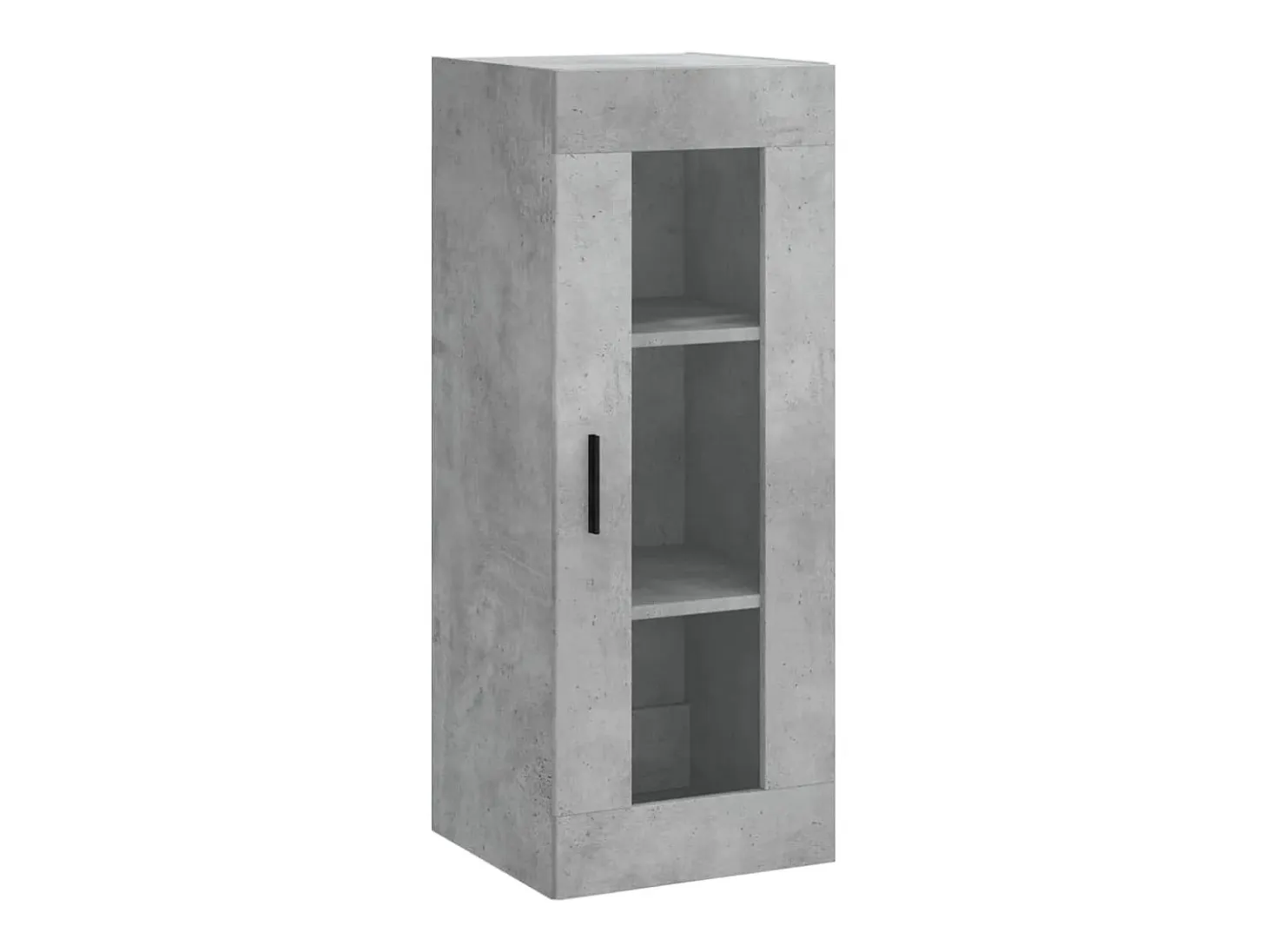 Aparador de madera contrachapada gris hormigón 34,5x34x180 cm ES40644