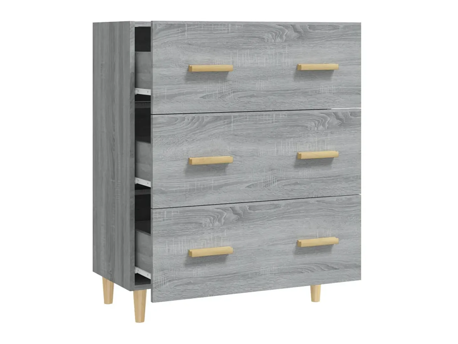 Aparador de madera contrachapada gris Sonoma 70x34x90 cm ES19522