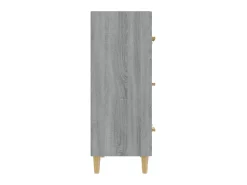 Aparador de madera contrachapada gris Sonoma 70x34x90 cm ES19522