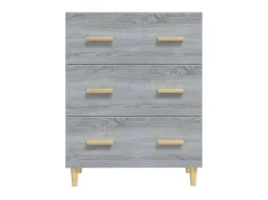 Aparador de madera contrachapada gris Sonoma 70x34x90 cm ES19522