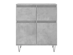 Aparador de madera contrachapada gris hormigón 60x35x70 cm ES88326